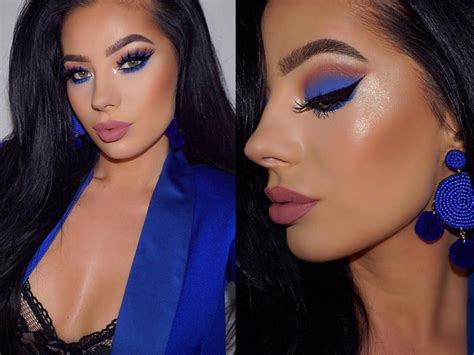 eye makeup for royal blue dress